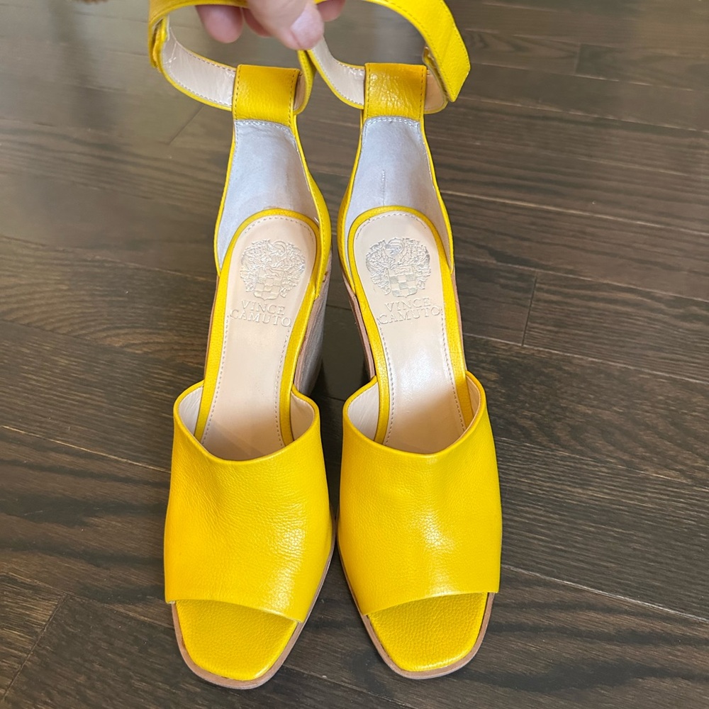 Vince Camuto Vibrant Yellow Heeled Sandals